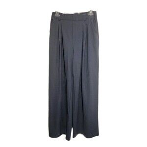 Halara Flex™ High Waisted Pocket Wide Leg Waffle Work Pants Blue Size Medium